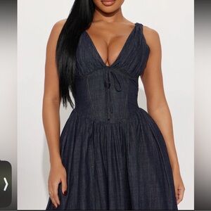 Fashion Nova Dora denim maxi dress